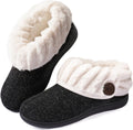 Women'S Warm Bootie Slippers House Shoes with Fuzzy Collar
